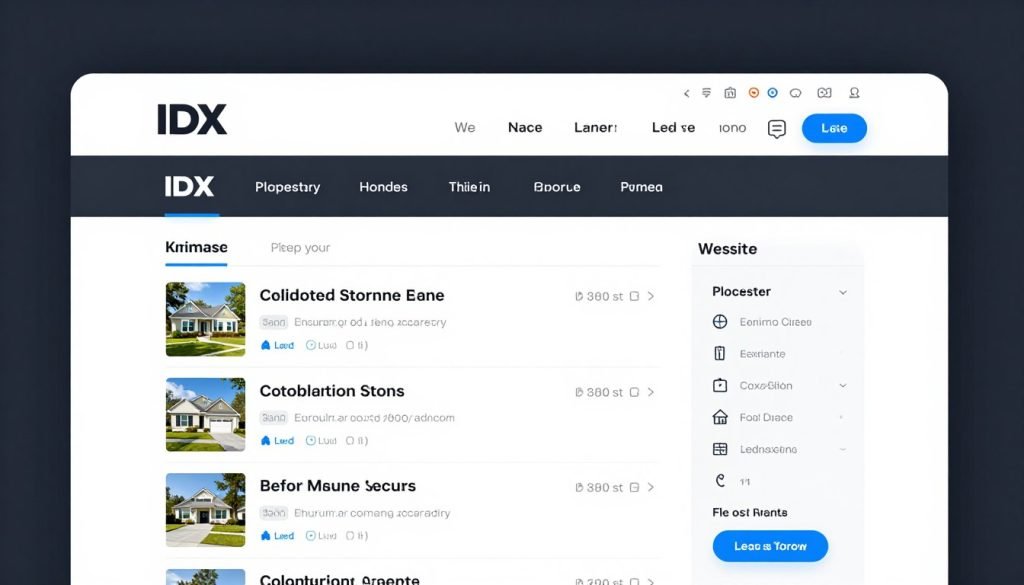 Placester dashboard showing IDX property listings and lead management Placester dashboard showing IDX property listings and lead management