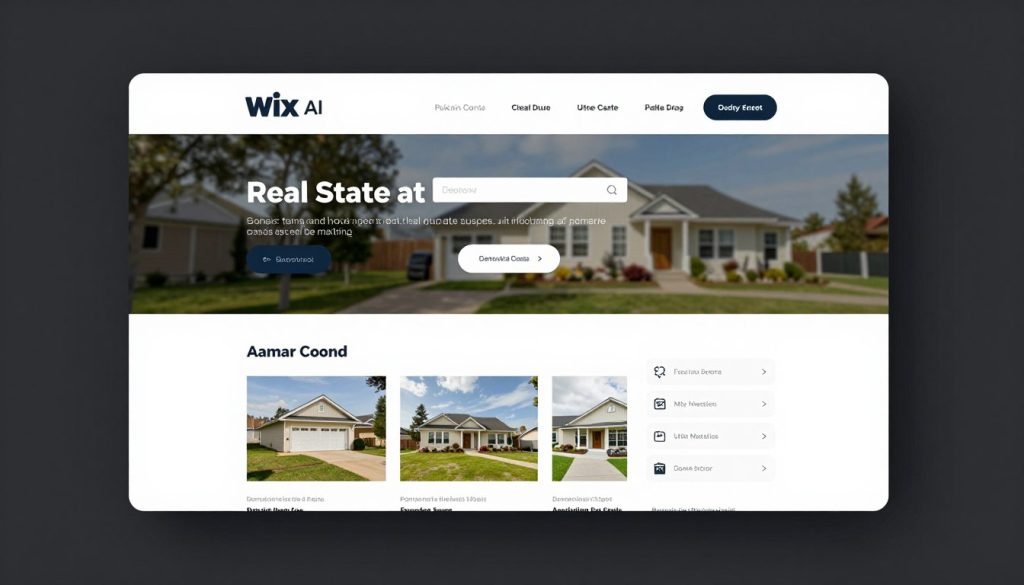Wix AI website builder creating a real estate agent website Wix AI website builder creating a real estate agent website